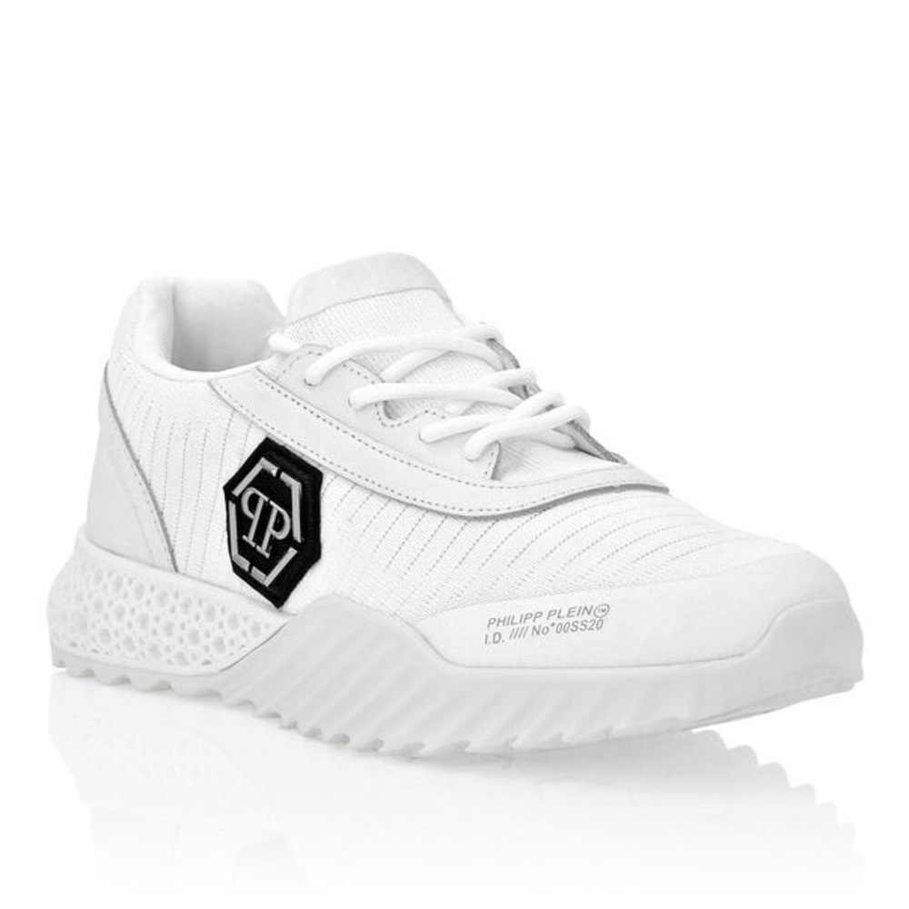 Philipp Plein Runner Hexagon Leather Low-Top Sneakers